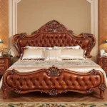 European-style Antique Hand-Carved Bed