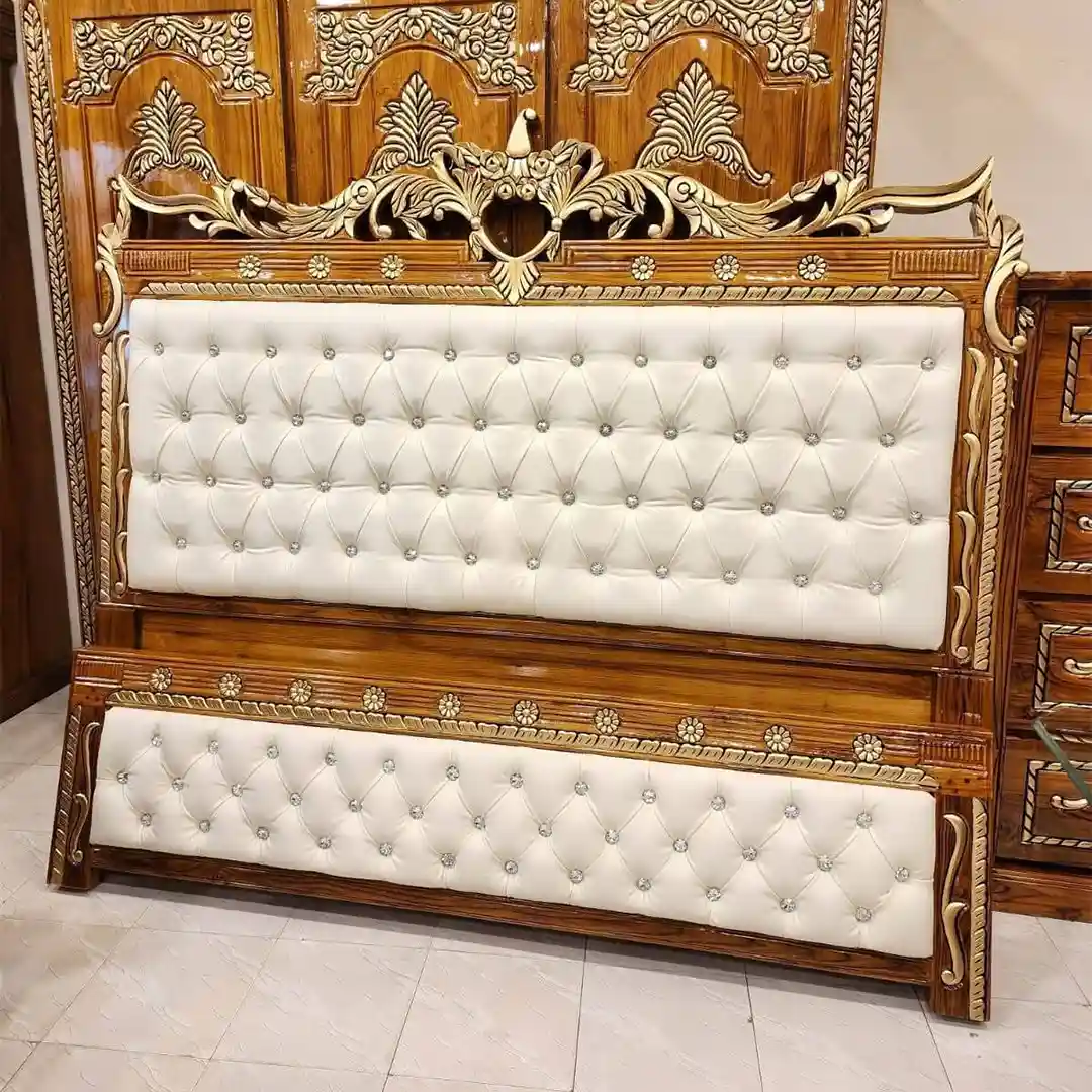 15 Regal Segun Wood Carved Luxury Bedroom Set Regal Segun Wood Carved Luxury Bedroom Set - Image 1