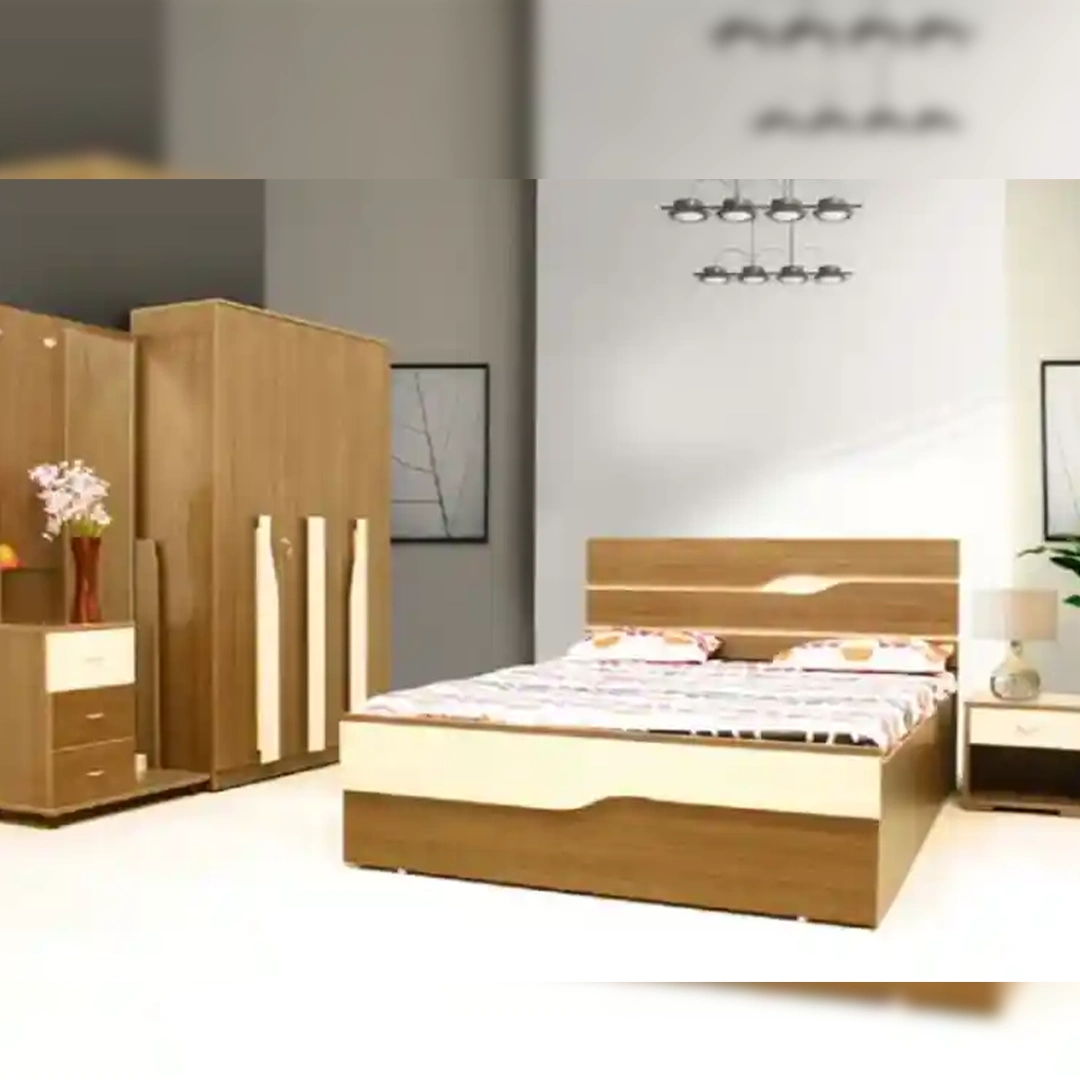 16 Modern Minimalistic Two-Tone Bedroom Set Modern Minimalistic Two-Tone Bedroom Set - Image 1