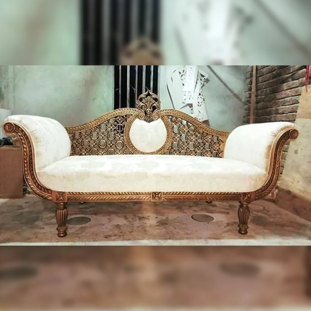 52 Classical Golden Diwan Sofa Classical Golden Diwan Sofa - Image 1