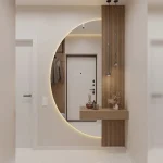 Modern Entryway Mirror Featuring an LED Backlight